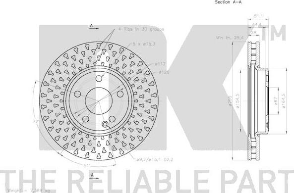 NK 2033112 - Brake Disc autospares.lv