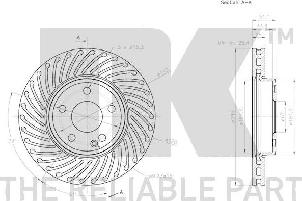 NK 3133125 - Brake Disc autospares.lv