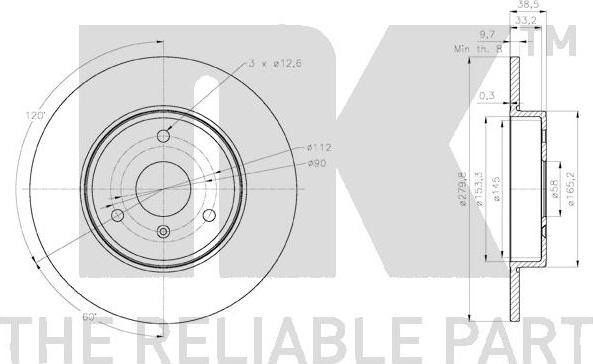 NK 3133128 - Brake Disc autospares.lv