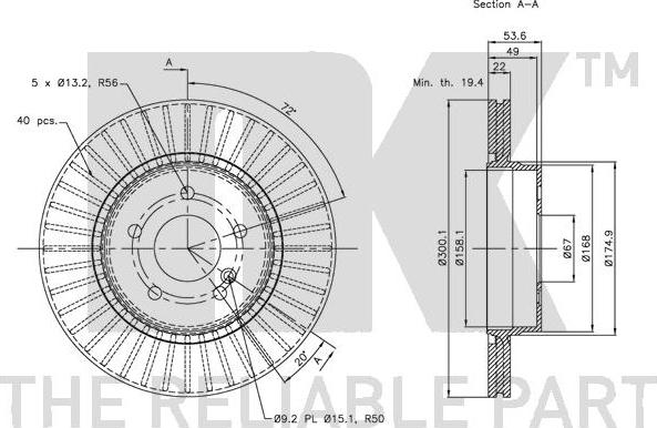 NK 313389 - Brake Disc autospares.lv