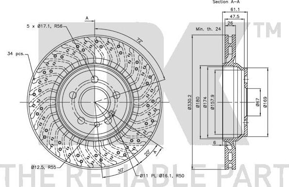 NK 203385 - Brake Disc autospares.lv