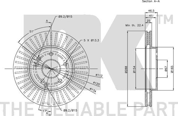 NK 203332 - Brake Disc autospares.lv