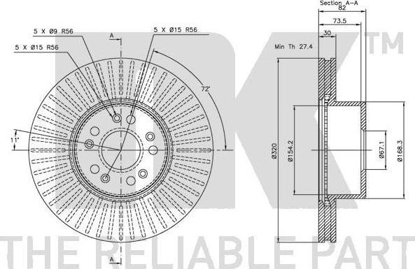 NK 203329 - Brake Disc autospares.lv