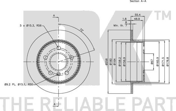 NK 203374 - Brake Disc autospares.lv