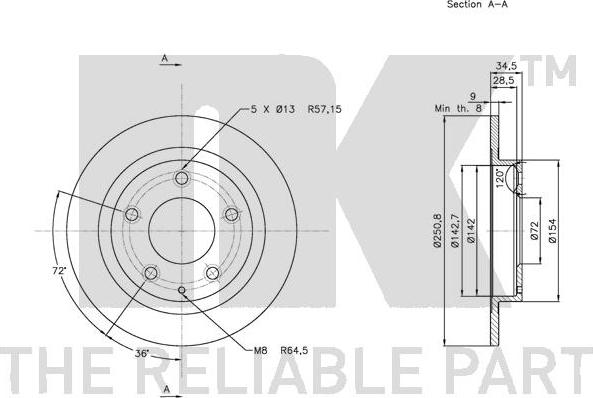 NK 203257 - Brake Disc autospares.lv