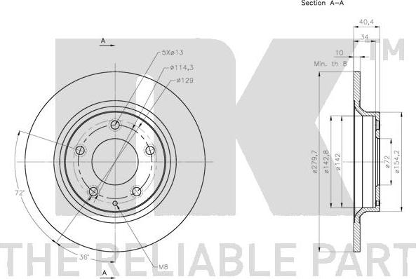 NK 313269 - Brake Disc autospares.lv