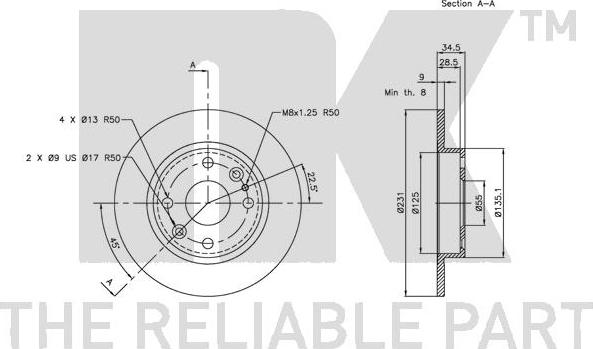 NK 203239 - Brake Disc autospares.lv