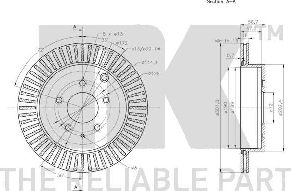 NK 203276 - Brake Disc autospares.lv