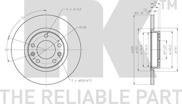 NK 203749 - Brake Disc autospares.lv