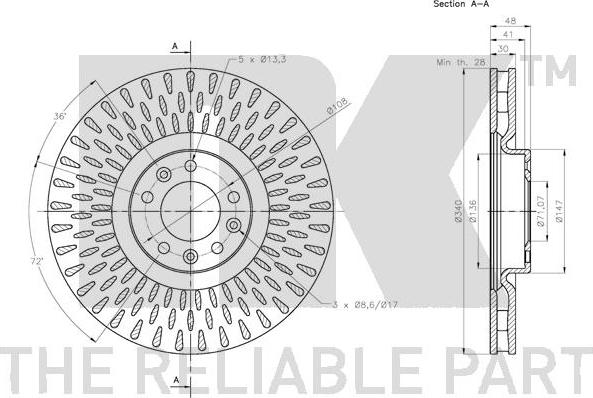 NK 313745 - Brake Disc autospares.lv