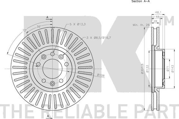 NK 203742 - Brake Disc autospares.lv