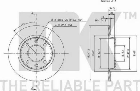 NK 313716 - Brake Disc autospares.lv