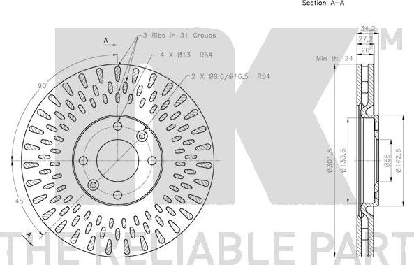 NK 203737 - Brake Disc autospares.lv