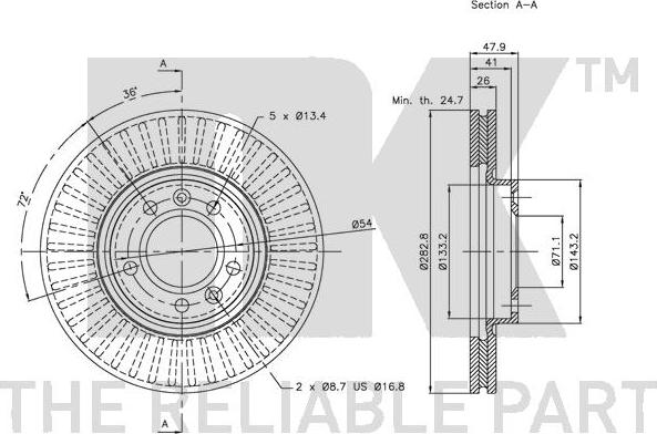 NK 203727 - Brake Disc autospares.lv