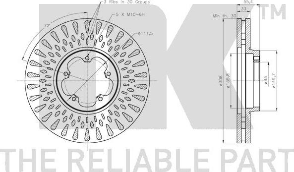 NK 202593 - Brake Disc autospares.lv