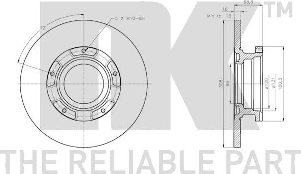 NK 312597 - Brake Disc autospares.lv