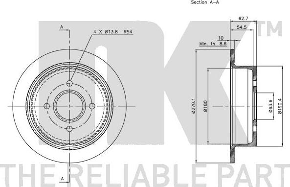 NK 312541 - Brake Disc autospares.lv