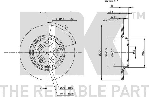 NK 202552 - Brake Disc autospares.lv