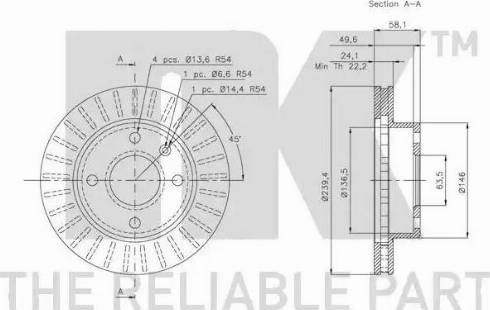 NK 312514 - Brake Disc autospares.lv