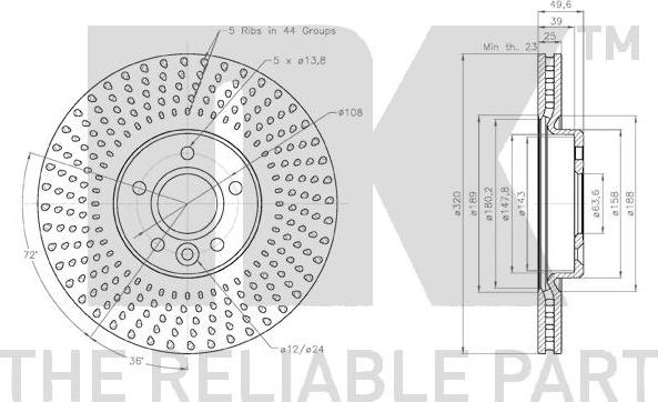 NK 2025105 - Brake Disc autospares.lv