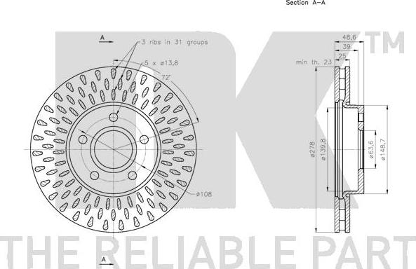 NK 202582 - Brake Disc autospares.lv