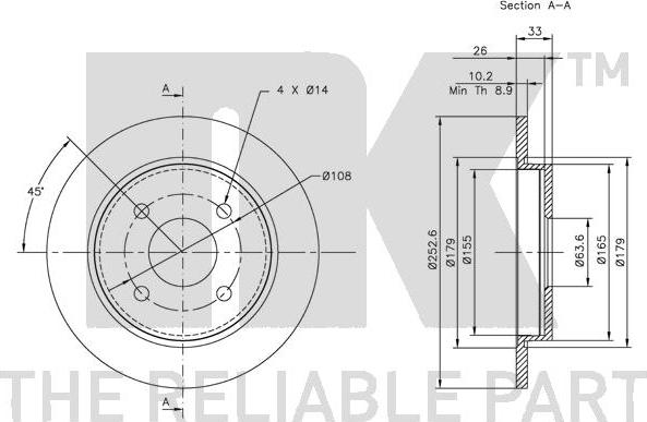 NK 312536 - Brake Disc autospares.lv