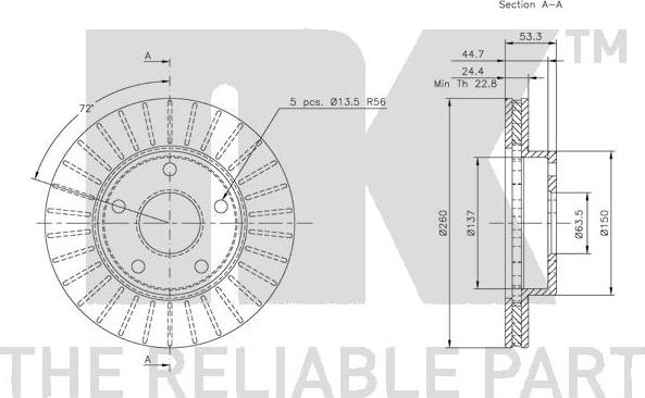 NK 202524 - Brake Disc autospares.lv