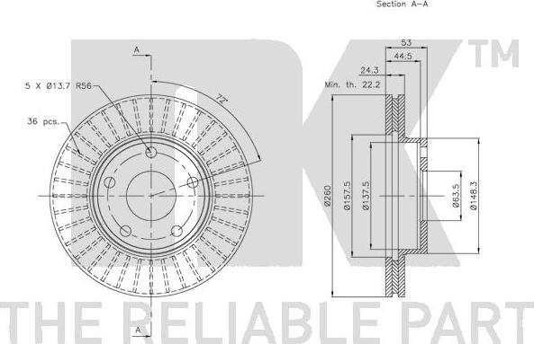 NK 202521 - Brake Disc autospares.lv