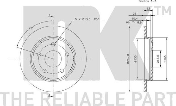 NK 202522 - Brake Disc autospares.lv