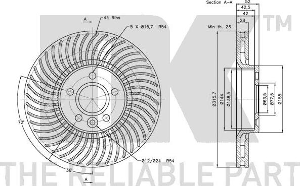 NK 312570 - Brake Disc autospares.lv