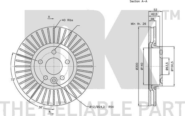 NK 312573 - Brake Disc autospares.lv