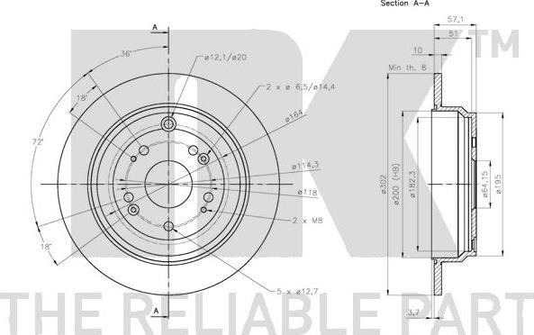 NK 202664 - Brake Disc autospares.lv