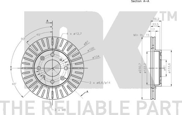 NK 202665 - Brake Disc autospares.lv