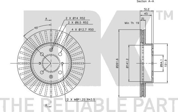 NK 202608 - Brake Disc autospares.lv