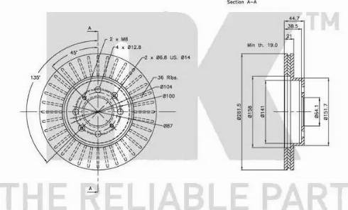 NK 312614 - Brake Disc autospares.lv