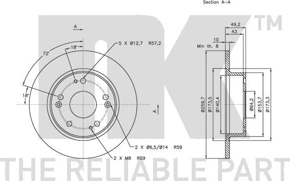 NK 312638 - Brake Disc autospares.lv