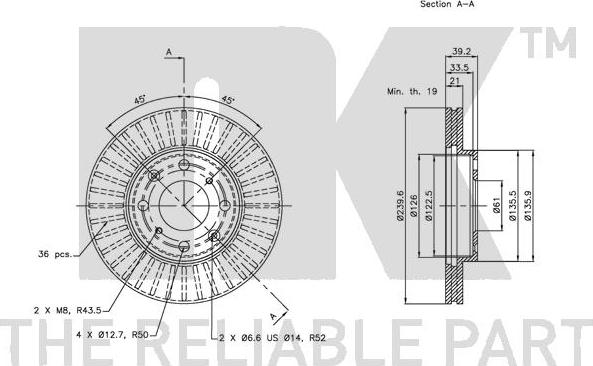 NK 312628 - Brake Disc autospares.lv