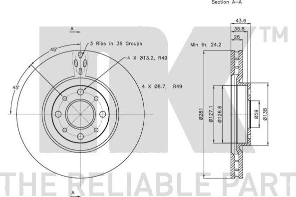 NK 202344 - Brake Disc autospares.lv