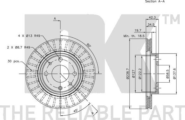 NK 202341 - Brake Disc autospares.lv