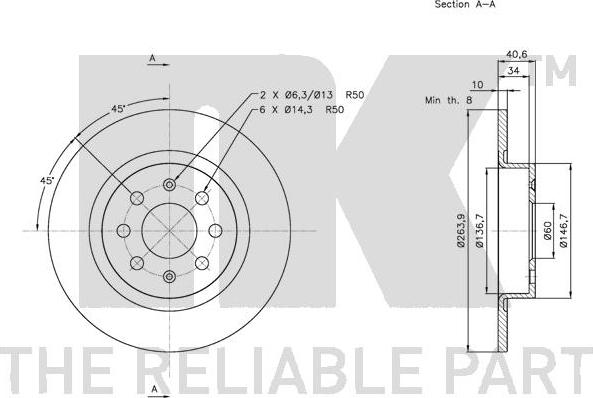 NK 202351 - Brake Disc autospares.lv