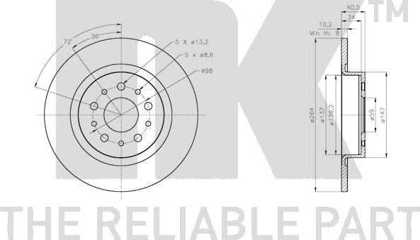 NK 202369 - Brake Disc autospares.lv