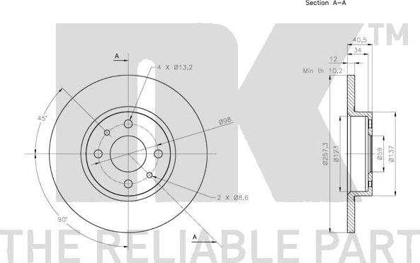 NK 312365 - Brake Disc autospares.lv