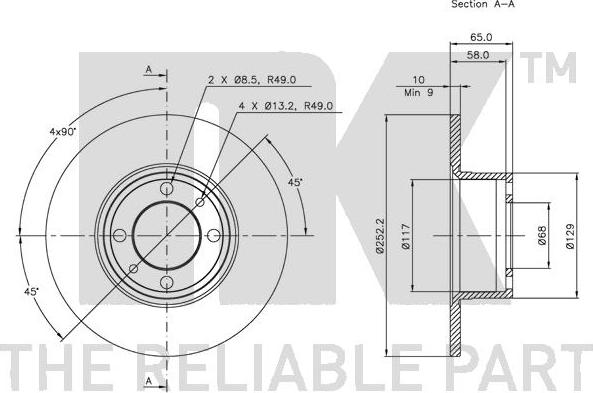 NK 202305 - Brake Disc autospares.lv