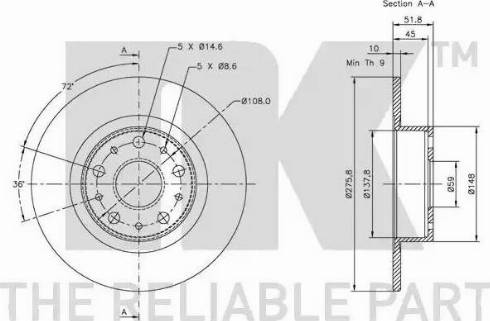 NK 312334 - Brake Disc autospares.lv