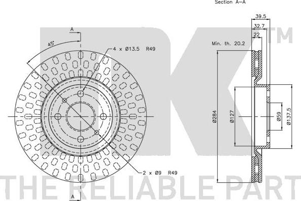 NK 202327 - Brake Disc autospares.lv