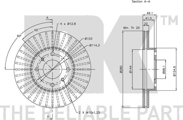 NK 202251 - Brake Disc autospares.lv