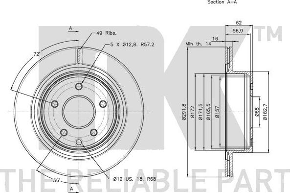 NK 202261 - Brake Disc autospares.lv