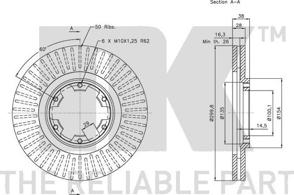 NK 312262 - Brake Disc autospares.lv