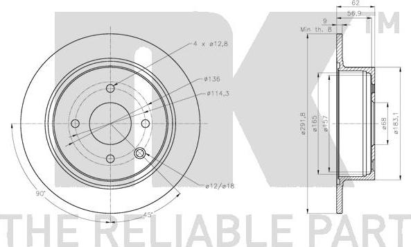 NK 202284 - Brake Disc autospares.lv