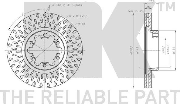 NK 202287 - Brake Disc autospares.lv